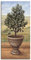 ARTLAND Wanddeko Leinwand Bilder Wandbild 30x60 cm Toskana Oliven Baum Italien Landschaft Mediterran Botanik Terracotta T4NK