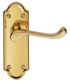 Lever Latch Door Handle (Pair) - Finish -Polished Brass(PB)