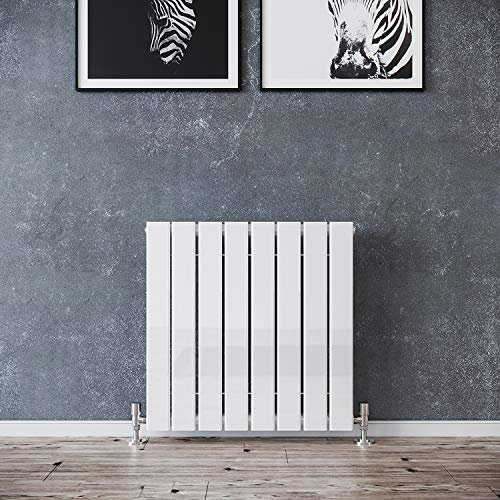 ELEGANT radiatori orizzontali sottili di 600x 600mm, singolo radiatore moderno bianco dello schermo piatto fissato alla parete/pavimento