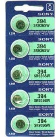 Sony Silberoxid-Batterien, Größe SR936SW (394), 5 Stück