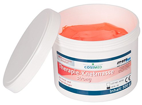 cosiMed Therapie-Knetmasse Therapieknete Therapie Knete Rot: 500 g, Strong