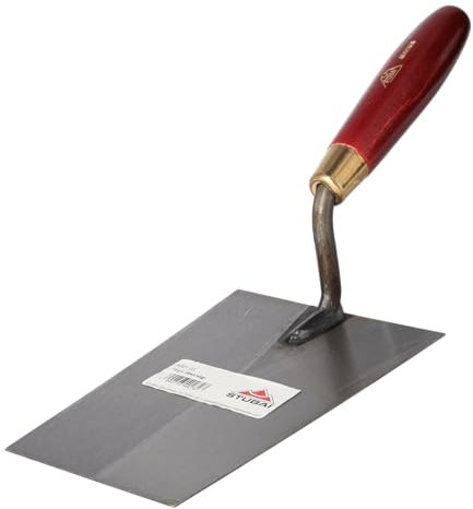 Stubai Maurerkelle 4201 (Angel geschmiedet, Länge 180 mm, Breite 125 mm, Heft rotmetallic, Schweißung nicht verputzt) 420103