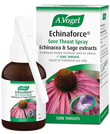 A.Vogel Echinaforce Sore Throat Relief Spray | 136 Sprays | Used for Targeted Relief from Sore Throats | Extracts of Fresh Echinacea & Sage