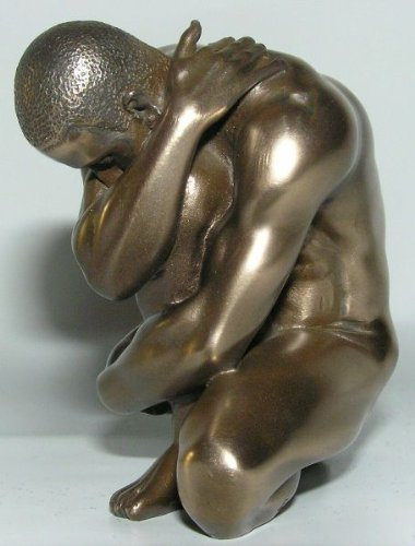 Body Talk Skulptur Akt - Mann, knieend (S)