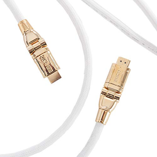 Duronic HDC01 / 2m - Shielded HDMI Cable 1.4-2 Metres - 24K Gold Plated Connectors Tilt and Rotatable - Allows Full HD 1080P Signal Transmission - 4K 2160p - Ethernet
