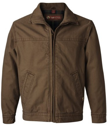 DRI Duck Maverick Men's Cotton Canvas Hoodless Work Jacket, 5028, Medium, Field Khaki