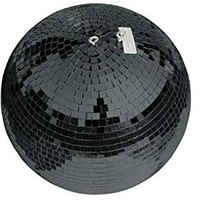 EUROLITE Spiegelkugel 40cm schwarz | Sicherheits-Spiegelkugel mit glänzend schwarzen Facetten