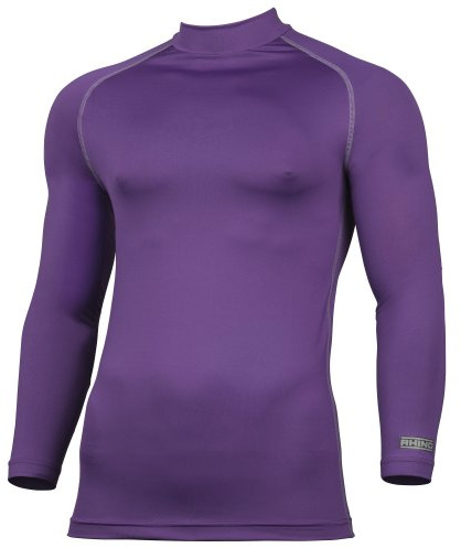 Rhino Mens Thermal Underwear Long Sleeve Base Layer Vest Top (L/XL) (Purple)