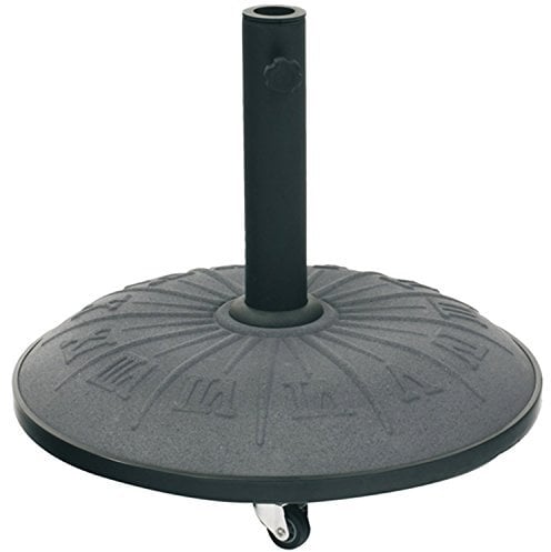 Hespéride - Pied de Parasol Rond Dessin de Cadran à roulettes Gris
