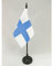 AZ FLAG - Drapeau De Table Marseille - 15x10 cm - Mini Drapeau Marseillais De Bureau 100% Polyester avec Hampe De 25cm Et Socle en Plastique Noir