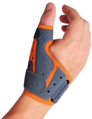 Orliman Férula inmovilizadora de pulgar transpirable (ambidextre) Ref- m770 Tamaño 1 (14-18 cm) para síndrome del túnel carpiano