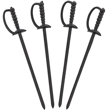 Royal - Púas para espada (plástico, 8,3 cm, 1000 unidades), color negro