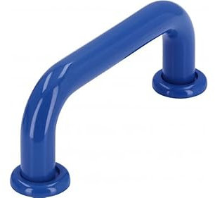 SIRO Möbelgriff + Unterlage Bonn, Schlicht, Kunststoff brilliantblau, 80 mm x 30 mm x 16 mm, LA 64 mm, 0364-80K19