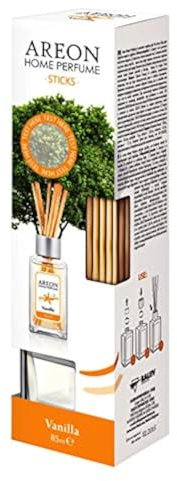 Raumduft Areon Home PARFÜM Diffusor mit Rattanstäbchen Home & Office (Vanille 85ml.)