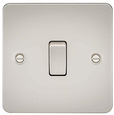 Knightsbridge FP1200PL FPAV1200PL Flat Plate 10A 1G Intermediate Switch-Pearl