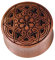 CHICNET Herz Blumen Muster Lasergravur Sawoholz Tribal Plug, Handmade Flesh Tunnel aus Holz in rotbraun mit Gravur, Double Flared Damen Herren Ohr Tubes Lobe Piercing, 4mm-30mm