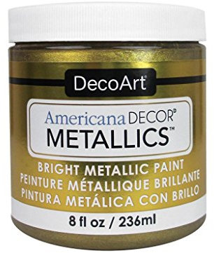 DecoArt Americana Décor Vintage Brass Metallic Jar Of Paint, Acrylic, 7 x 7 x 8 cm