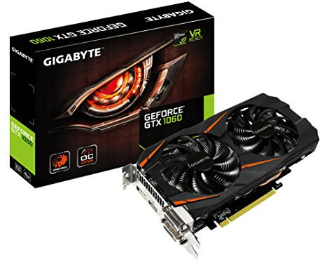 Gigabyte NVIDIA GeForce GTX 1060 windforce2 OC 6 GB scheda grafica (Nero) – (1280 Core, 1556 MHz GPU, 1771 (Boost)