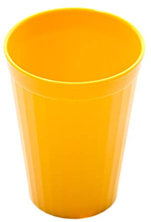 Harfield Yellow 200ml Cups Tumblers (Pack of 6) Reusable Virtually Unbreakable Polycarbonate