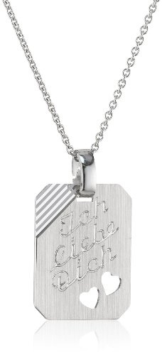 Xaana Anhänger Ich liebe Dich inkl. Kette 42/45 cm aus 925er Sterlingsilber AMZ0239