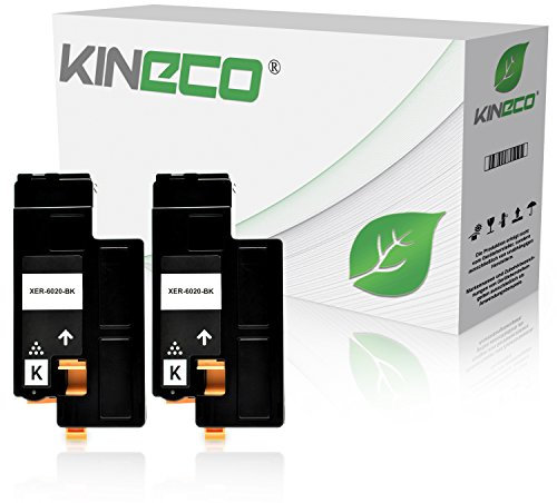 2 Toner kompatibel mit Xerox Phaser 6020BI, 6022, 6027, WorkCentre WC 6025, 6027-106R02759 - Schwarz je 2.000 Seiten