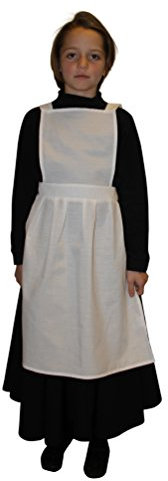 Brigitta Girls Victorian Edwardian Maids Pinafore Apron Fancy Dress Costume