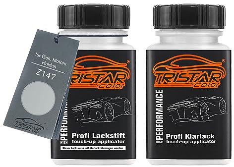TRISTARcolor Autolack Lackstift Set für Gen. Motors/Holden Z147 Star Silver II Metallic Basislack Klarlack je 50ml