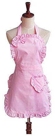 Niedliche Schürze für Mädchen und Damen, modische Schürze für Küche und Restaurant oder als lustiges Interessantes Geschenk (Rosa)