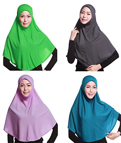 GladThink 4 X Full Cover Frauen Muslim Hijab Caps Islamische Schals Set No.13