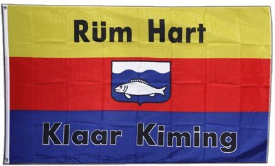 Flaggenfritze Fahne/Flagge Deutschland Nordfriesland Rüm Hart klaar Kiming + gratis Sticker