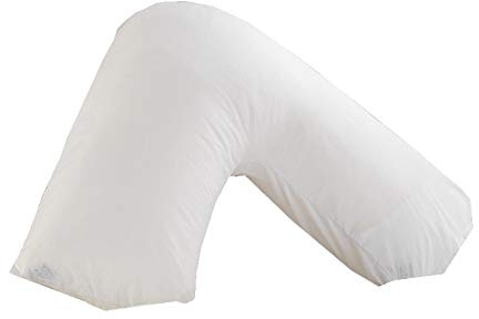 White V Shaped Orthopaedic/Pregnancy/Nursing Pillow Case Washable Cover UK