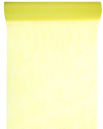 Tischläufer gelb Vlies 30cm x 10m - Dekostoff - Dekoration zur Hochzeit oder Feier - 2810