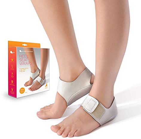 Heel That Pain Heel Seat Wraps for Plantar Fasciitis and Heel Spurs - Perfect for Heel Pain Relief While Barefoot or with Sandals | Patented, Clinically Proven, 100% Guaranteed (Medium)