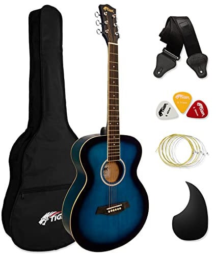 Tiger ACG2-BL Elektro-Akustische Gitarre Set - Blau