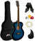 Tiger ACG2-BL Guitarra acústica de tamaño completo para principiantes - Azul