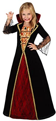 Atosa 22758 - Vampirin Kostüm, Größe 116, schwarz/rot