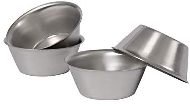 Artame 32204 Edelstahl-Sahnetörtchen-Formen, Set von 4, Pastel