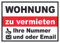 HB-Druck Wohnung zu vermieten Schild A1