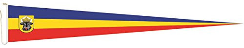 U24 Langwimpel Mecklenburg mit Ochsenkopf Fahne Flagge Wimpel 150 x 40 cm Premiumqualität