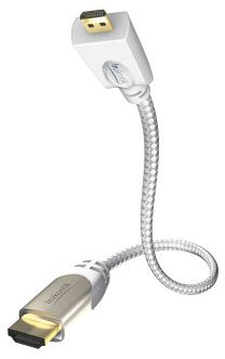 inakustik Premium II High Speed HDMI Kabel mit Ethernet (Micro HDMI - HDMI, 0,75m)