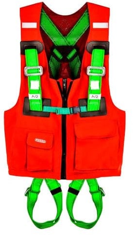 PONSA VEST - AUFFANGGURT - FALLSCHUTZ-SICHERHEITSGURT für Arbeiten in der Höhe mit integrierter, nicht abnehmbarer SICHERHEITSWESTE