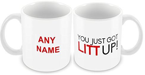 Tasse mit Aufschrift You just got litt up!, personalisierbarKaffee- / Teetasse, 312,5 ml, LBS4ALL