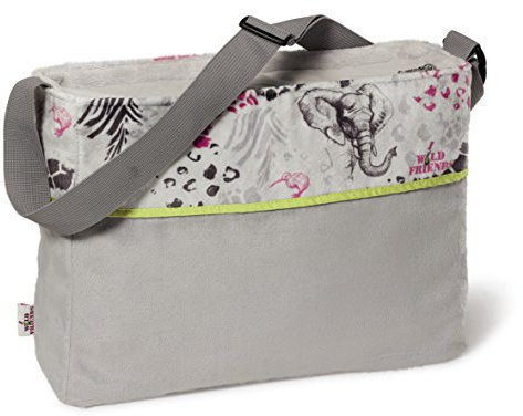 Nici 38233 - Schultertasche Wild Friends Plüsch mit verstellbarem Schultergurt und Zwei separaten Innenfächern für Handy