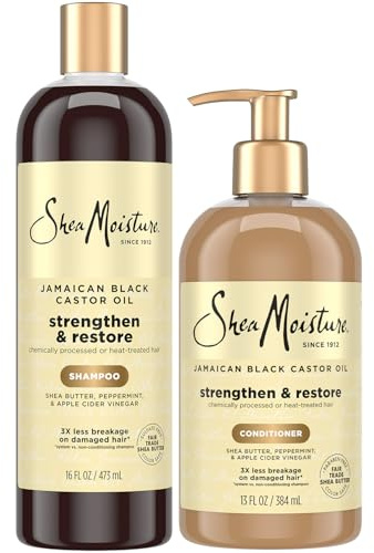 SHEA MOISTURE Shea Moisture – Set aus Shampoo und Spülung mit jamaikanischem schwarzem Rizinusöl