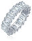 Art Deco Stil AAA CZ Smaragdschliff Zirkonia Ewigkeit Baguette Jubiläum Ehering Ring für Frauen .925 Sterling Silber 4MM