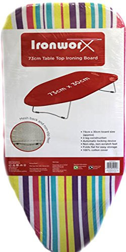 Table Top Ironing Board size: 73cmx30cm Mesh Back and Non Slip Feet