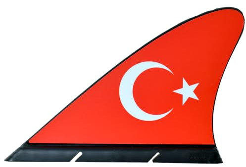 Fanflosse Türkei – Fahne fürs Autodach – Türkei Auto-Flagge – Hochwertige Fanflosse für Sportevents und Nationalfeiertage