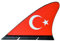 Fanflosse Türkei – Fahne fürs Autodach – Türkei Auto-Flagge – Hochwertige Fanflosse für Sportevents und Nationalfeiertage