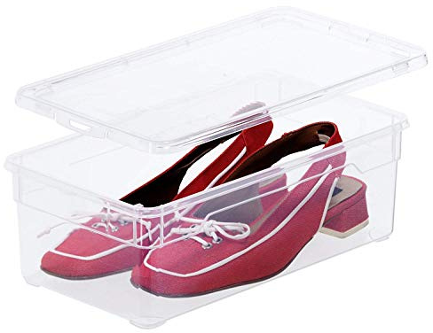 Rotho Clear Aufbewahrungsbox 5l mit Deckel, Kunststoff (PP) BPA-frei, transparent, 5l (33.5 x 19.0 x 11.0 cm)