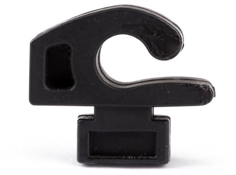 Sport-Thieme Netzhalter für alle gängigen Torgrößen | 10 Stück | Aufnahme von Randschnüren bis 12 mm | 28x8x24 mm | Kunststoff | Schwarz